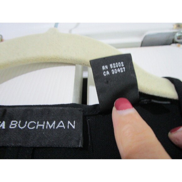 Dana Buchman Womens Wrap Dress Size 4 Black Sleeveless Tie Back - Picture 5 of 12